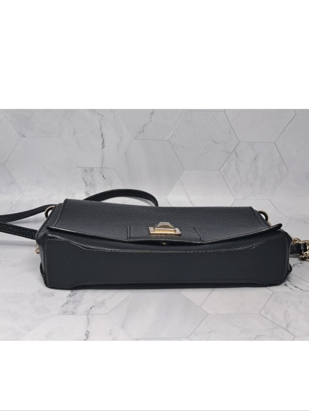 Furla Joanne Pebbled Leather  Bag - Black - Picture 4 of 10